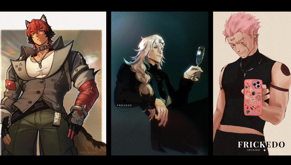 Half body rendered illustration commission service